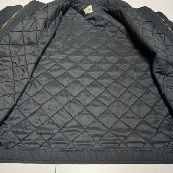 Dickies Jacket Mens L Black Zip Lined Mechanic Shop Workwear Skate - Picture 9 of 11